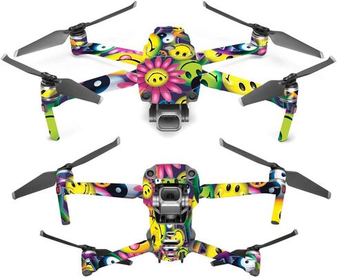 MightySkins Skin Compatible with DJI Mavic 2 Pro or Zoom - Rainbow Explosion | Protective, Durable, and Unique Vinyl Decal wrap Cover | Easy to Apply, Remove, and Change Styles | Made in The USA in Kuwait