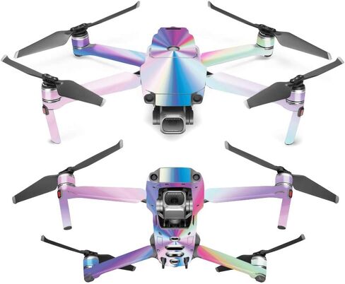 MightySkins Skin Compatible with DJI Mavic 2 Pro or Zoom - Rainbow Explosion | Protective, Durable, and Unique Vinyl Decal wrap Cover | Easy to Apply, Remove, and Change Styles | Made in The USA in Kuwait