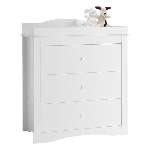 VEVOR Changing Table Dresser, Baby Diaper Change Station with 3 Drawers, Multi-Functional Modern Changing Table Dresser with Storage Organizer Nursery for Children's Room, White in Kuwait
