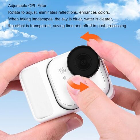 فلتر XUMIUZIY CPL، فلتر مستقطب زجاجي بصري متعدد الطبقات لكاميرا GoUltra 360، مع إطار من سبائك الألومنيوم وطلاء مقاوم للخدش in Kuwait