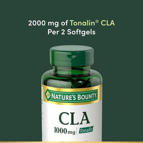 Nature's Bounty Tonalin Pills and Dietary Supplement, Diet and Body Support, 1000 mg, 50 Rapid Release Softgels (Pack of 2) in Saudi Arabia