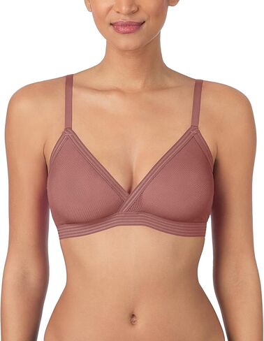 DKNY Women's Sheer Stripe Triangle Bralette, DK7626, Black, S in Saudi Arabia