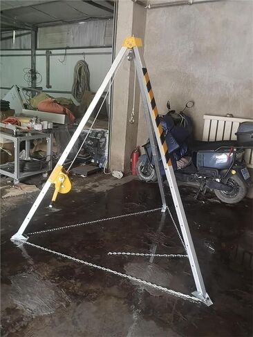 Heavy Duty Rescue Tripod Kit - Aluminum Alloy Confined Space Tripod with 1800LBS Hand Winch, Safety Belt & Winch for Emergency Rescue Operations,1200LBS Winch Tripod Set in Saudi Arabia