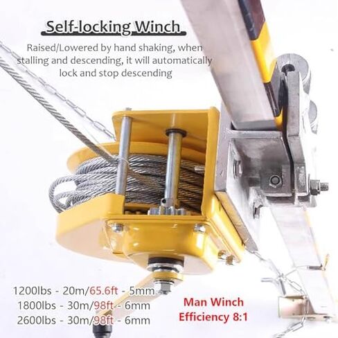 Heavy-Duty Rescue Tripod with Winch for Confined Spaces - 1200/1800/2600lbs Capacity, Retractable Legs, Ideal for Well & Sewer Rescue Operations - Durable Emergency Equipment,A in Saudi Arabia