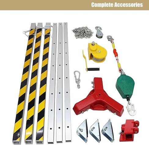 Aluminum Rescue Tripod with 1800LBS Winch, Confined Space Emergency Lifting & Rescue Equipment, Firefighter Tripod Kit for Safe Rescue Operations,1800LBS Winch in Saudi Arabia