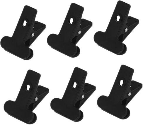 OUNONA 6pcs Backdrop Spring Clamps Clips for Photography Studio Backgrounds, Heavy-Duty Nylon Plastic Clips for Video, Photo Booth and Backdrop Support Equipment in Kuwait