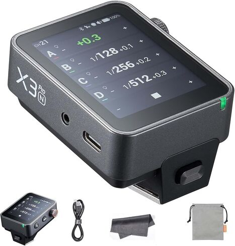 مشغل فلاش GODOX X3 PRO X3PRO-N لكاميرا نيكون، جهاز إرسال لاسلكي 2.4G TTL يعمل باللمس، يدعم التحكم في البلوتوث والتطبيق، التحكم في الغالق، بطارية ليثيوم أيون مدمجة للشحن السريع (ترقية X3-N) in Kuwait