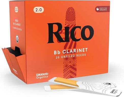 Rico by D'Addario Bb Clarinet Reeds, 2.0, 25Count Single Reeds in Kuwait