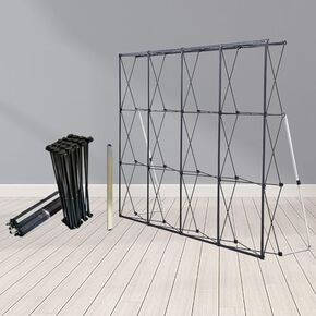 This Birthday Party Pop Up Backdrop, Foldable Display Stand with Carrying Bag, Iron Frame Banner | Trade Show Display Booth | Poster Holder(2.3m(7.5ft) Hx2.3m(7.5ft) L) in Kuwait