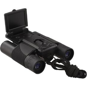 منظار 10x25 مع كاميرا وشاشة LCD 2 بوصة، تسجيل فيديو بدقة 5 ميجابكسل 1080 بكسل، لمجال رؤية كبير لمشاهدة الطيور، الرياضة، الحفلات الموسيقية، السفر، أسود in Kuwait
