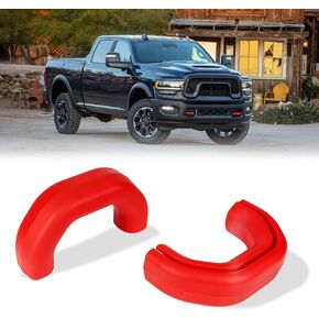 PIFOOG 2Pcs Front Tow Hitch Covers Fit for RAM 2500 3500 2019-2026 Decorative Accessories Red Silicone Car Towing Hook Cover with Trust in God Rearview Mirror Stickers Decor Trim in Saudi Arabia