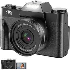 كاميرا رقمية بدقة 4K كاميرا تسجيل فيديو بدقة 56 ميجابكسل مع شاشة قابلة للطي مقاس 3 بوصات بزاوية 180 درجة in Kuwait