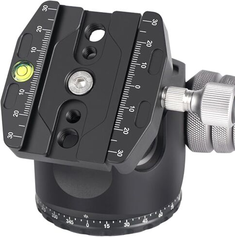 Yoidesu Low Profile Camera Tripod Ball Head 55mm Heavy Duty 360 Degree Panoramic Design with 1/4 Inch Quick Release Plate, Camera Tripod Head 40kg Load for DSLR Telescope in Kuwait