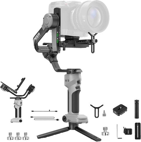 مثبت انحراف الكاميرا Zhiyun CINEPEER Crane 4E، وحدة تحكم مدمجة لتوفير العمالة وحامل ثلاثي القوائم، يدعم التصوير الرأسي والتحكم بالبلوتوث. (رافعة 4E) in Kuwait