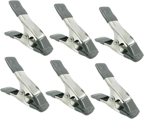 VANZACK 6pcs 4-inch Muslin Spring Clamps Photo Booth Backdrop Clips Heavy Duty Background Holder for Photography Studio and Video Shooting in Kuwait