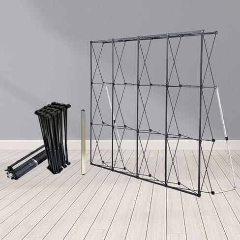 This Birthday Party Pop Up Backdrop, Foldable Display Stand with Carrying Bag, Iron Frame Banner | Trade Show Display Booth | Poster Holder(2.3m(7.5ft) Hx2.3m(7.5ft) L) in Kuwait