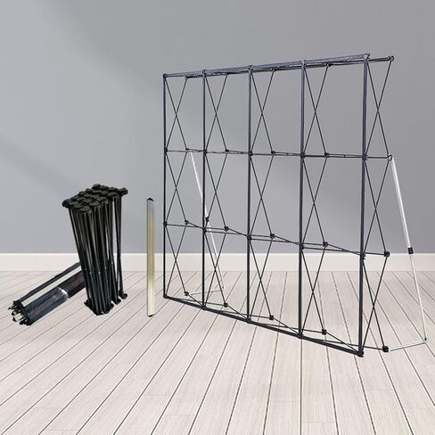 This Birthday Party Pop Up Backdrop, Foldable Display Stand with Carrying Bag, Iron Frame Banner | Trade Show Display Booth | Poster Holder(2.3m(7.5ft) Hx2.3m(7.5ft) L) in Kuwait