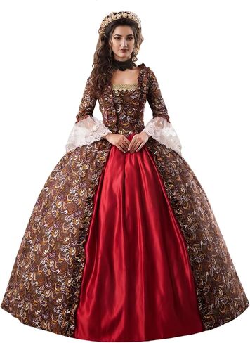 CountryWomen Victorian Dress for Women Long Party Dress Women's Rococo Masquerade Ball Gown in Saudi Arabia