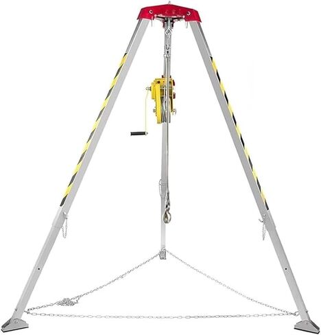 Heavy-Duty Aluminum Alloy Rescue Tripod Kit, Easy Assemble Confined Space Tripod for Sewer Wellhead, 1800 lbs Capacity, Ideal for Safety & Rescue Operations,2600IBS in Saudi Arabia