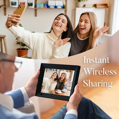 إطار صور رقمي 10.1 بوصة إطار صورة رقمي واي فاي مع شاشة لمس عالية الدقة 1280 * 800 IPS، إطار ذكي Humblestead 32 جيجابايت واي فاي لمشاركة الصور ومقاطع الفيديو على الفور من أي مكان عبر تطبيق AiMOR in Kuwait