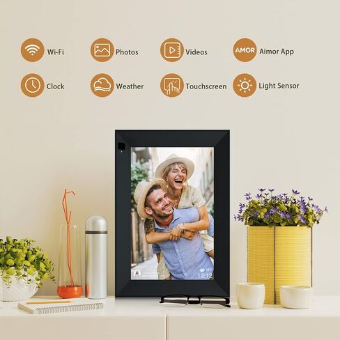 إطار صور رقمي 10.1 بوصة إطار صورة رقمي واي فاي مع شاشة لمس عالية الدقة 1280 * 800 IPS، إطار ذكي Humblestead 32 جيجابايت واي فاي لمشاركة الصور ومقاطع الفيديو على الفور من أي مكان عبر تطبيق AiMOR in Kuwait