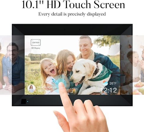 إطار صور رقمي 10.1 بوصة إطار صورة رقمي واي فاي مع شاشة لمس عالية الدقة 1280 * 800 IPS، إطار ذكي Humblestead 32 جيجابايت واي فاي لمشاركة الصور ومقاطع الفيديو على الفور من أي مكان عبر تطبيق AiMOR in Kuwait