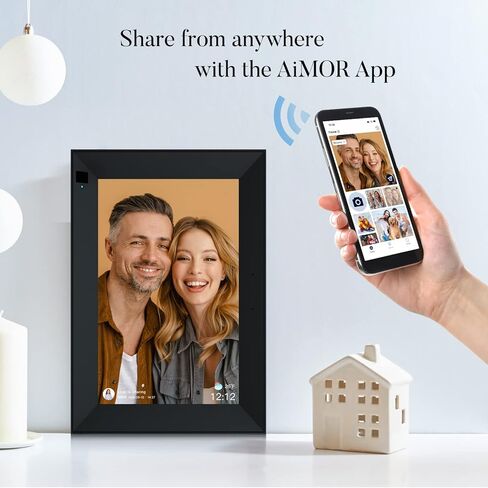 إطار صور رقمي 10.1 بوصة إطار صورة رقمي واي فاي مع شاشة لمس عالية الدقة 1280 * 800 IPS، إطار ذكي Humblestead 32 جيجابايت واي فاي لمشاركة الصور ومقاطع الفيديو على الفور من أي مكان عبر تطبيق AiMOR in Kuwait
