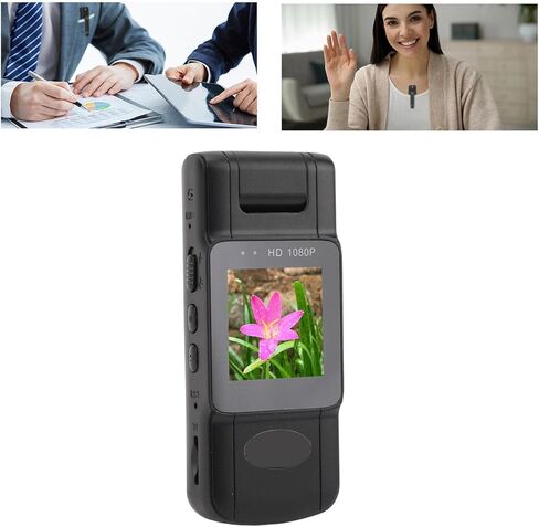Wearable Camera 2K HD Resolution with 180° Rotatable Lens, Night Vision & Magnetic Back Clip - Real - Time Color Display, Motion Detection for Outdoor Sports & Cycling Enthus in Kuwait