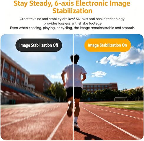 Neliangia 5K Action Camera with 6-Axis EIS, 64MP Photo, Waterproof Thumb Camera for Motorcycle Cycling Swimming Vlogging Outdoor in Kuwait