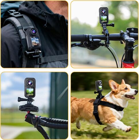 Neliangia 5K Action Camera with 6-Axis EIS, 64MP Photo, Waterproof Thumb Camera for Motorcycle Cycling Swimming Vlogging Outdoor in Kuwait