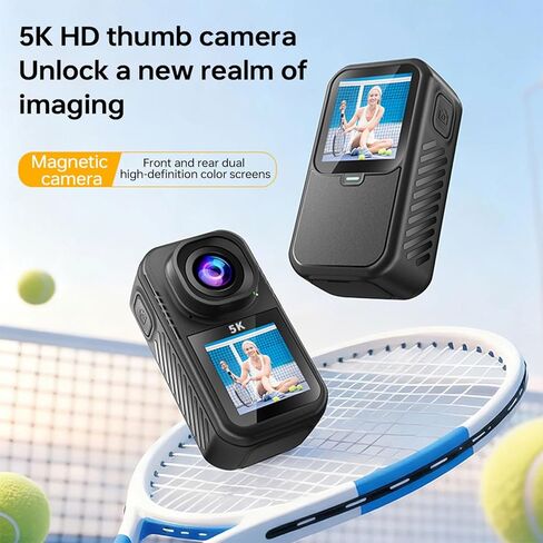 Neliangia 5K Action Camera with 6-Axis EIS, 64MP Photo, Waterproof Thumb Camera for Motorcycle Cycling Swimming Vlogging Outdoor in Kuwait