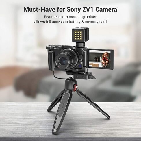 قفص كاميرا صغير الحجم لكاميرا Sony ZV-1 II/ZV-1F / ZV-1 + حزام معصم سريع التحرير in Kuwait