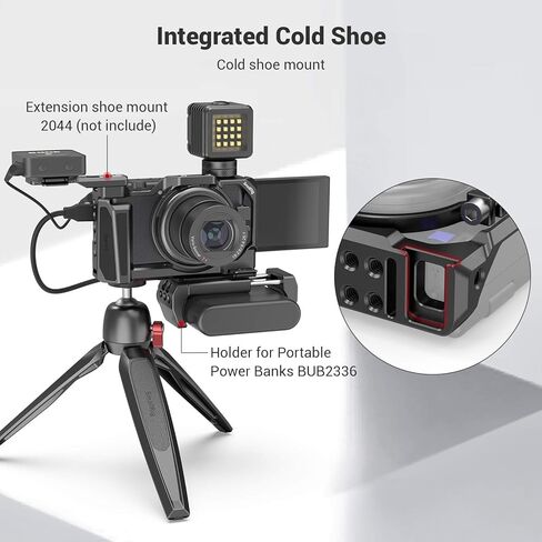 قفص كاميرا صغير الحجم لكاميرا Sony ZV-1 II/ZV-1F / ZV-1 + حزام معصم سريع التحرير in Kuwait