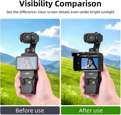 مظلة شمسية قابلة للطي متوافقة مع DJI OSMO Pocket 3، لتقليل وهج الشاشة والعرض في الهواء الطلق in Kuwait