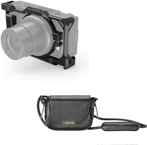 قفص كاميرا SMALLRIG لهاتف Sony ZV-1 II/ZV-1F / ZV-1 + حقيبة كاميرا مدمجة، حقيبة كروس مع حزام كتف in Kuwait