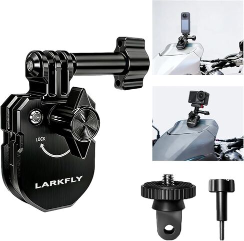 Motorcycle Windshield Clip Camera Mount Motorbike Accessories for Gopro Hero 13 12 11 10 9 8 for DJI Action 5 4 3 2 OSMO 360 for insta360 X5 X4 X3 Ace Pro 2 Action Camera All Aluminum Metal in Kuwait