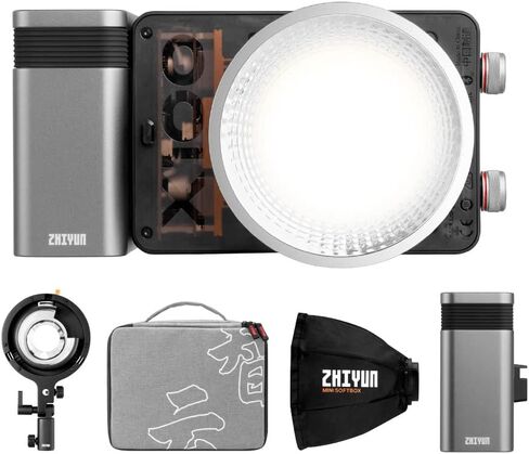 Zhiyun MOLUS X100 Bi-Color Combo 100W Photography Light، 2700K-6500K ضوء الإخراج المستمر المحمول in Kuwait