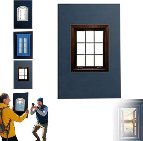 Creative Window Props,Portable Creative Window Frame Photography Props,CreativeTravel Photography Accessory Gifts,Perfect for Outdoor Taking Photos at Mountaintops,Lakesides and City in Saudi Arabia