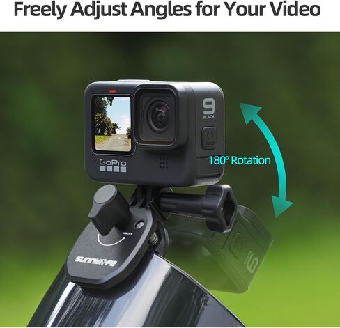 مشبك تثبيت على الزجاج الأمامي للدراجة النارية من سبائك الألومنيوم لـ Gopro Hero 13 12 11 10 9 8، DJI Action 4 3 2، متوافق مع كاميرا الحركة الرياضية insta360 X4 X3 X2 X RS in Kuwait