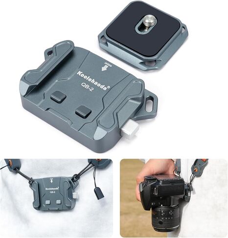 Koolehaoda Camera Shoulder Strap Quick Release Plate Kit, QR Plate Mount Adapter Camera Holder for Neck/Shoulder Strap Quick Mount/Release QB-2 in Kuwait