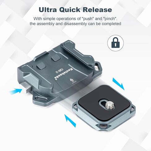 Koolehaoda Camera Shoulder Strap Quick Release Plate Kit, QR Plate Mount Adapter Camera Holder for Neck/Shoulder Strap Quick Mount/Release QB-2 in Kuwait