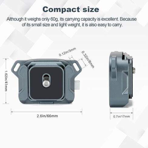 Koolehaoda Camera Shoulder Strap Quick Release Plate Kit, QR Plate Mount Adapter Camera Holder for Neck/Shoulder Strap Quick Mount/Release QB-2 in Kuwait
