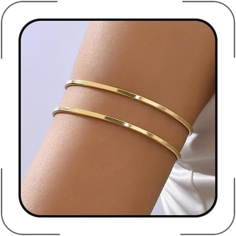 INENIMARTJ Gold Arm Cuff Upper Arm Bracelet Minimalist Armband Cuffs Bangle Bracelets Arm Cuff Jewelry for Women Summer Beach Accessories in Saudi Arabia