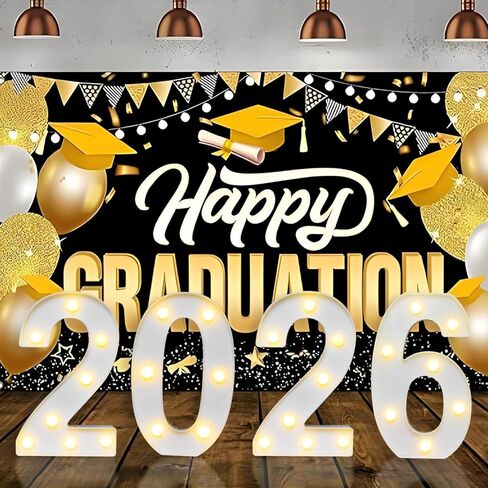 2025 Light Up Numbers, Graduation Decorations Numbers Marquee Signs Class of 2025 Marquee Lights for Birthday, New Year, High School College Graduation Party Decor-White in Saudi Arabia