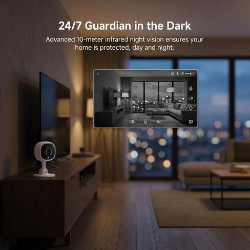 2Pack WiFi 1080P HD Camera for Remote Surveillance Indoor Security Camera for Baby Monitor Dog Camera w/2-Way Audio Siren Motion Detection Infrared Night Vision Magnetic Base Cloud & TF Card Storage in Kuwait