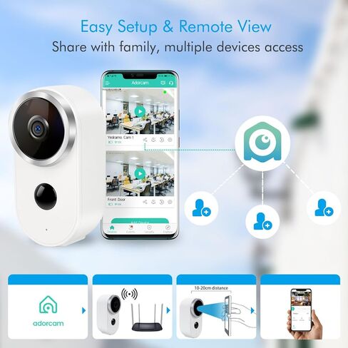 كاميرات مراقبة تعمل بالطاقة الشمسية، لاسلكية في الهواء الطلق، كاميرات IP واي فاي تعمل بالبطارية لأمن المنزل مع رؤية ليلية، تنبيه كشف الحركة PIR، محادثة ثنائية الاتجاه، IP65 كاميرا مراقبة قبة للعرض المباشر مقاومة للماء in Kuwait