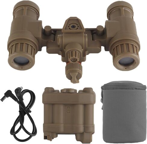 Tactical Night Vision Binoculars with Carrying Case, Helmet-Style AN/PVS31 Binoculars NVG, Non-Functional, with Light, for Hunting and Camping in Saudi Arabia