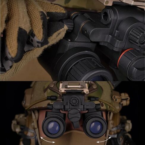 Tactical Night Vision Binoculars with Carrying Case, Helmet-Style AN/PVS31 Binoculars NVG, Non-Functional, with Light, for Hunting and Camping in Saudi Arabia