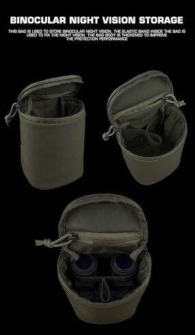 Tactical Night Vision Binoculars with Carrying Case, Helmet-Style AN/PVS31 Binoculars NVG, Non-Functional, with Light, for Hunting and Camping in Saudi Arabia
