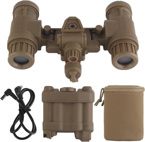 Tactical Night Vision Binoculars with Carrying Case, Helmet-Style AN/PVS31 Binoculars NVG, Non-Functional, with Light, for Hunting and Camping in Saudi Arabia